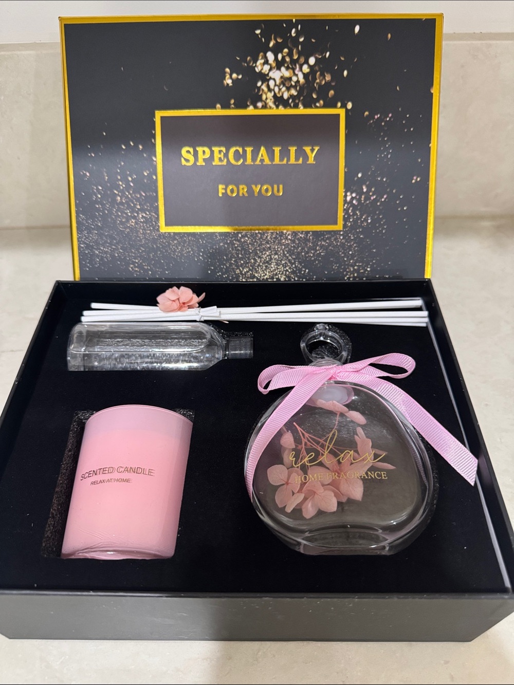Relax Pink Home Fragrance Gift Set